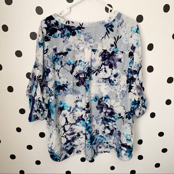 🔥30%OFF🔥EUC DALIA COLLECTION FLORAL BLOUSE 2X - Picture 6 of 8